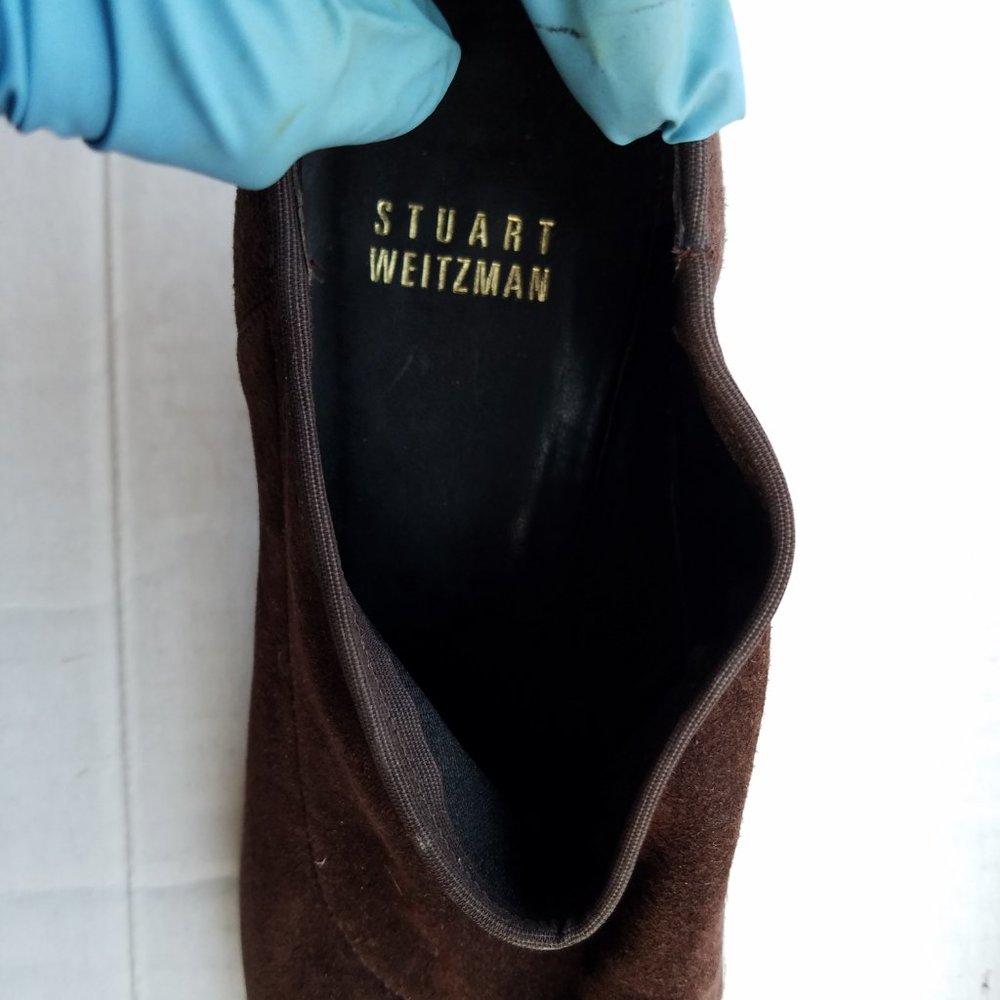 .Stuart Weitzman Brown Suede High-Cut Vamp, Kitte… - image 4